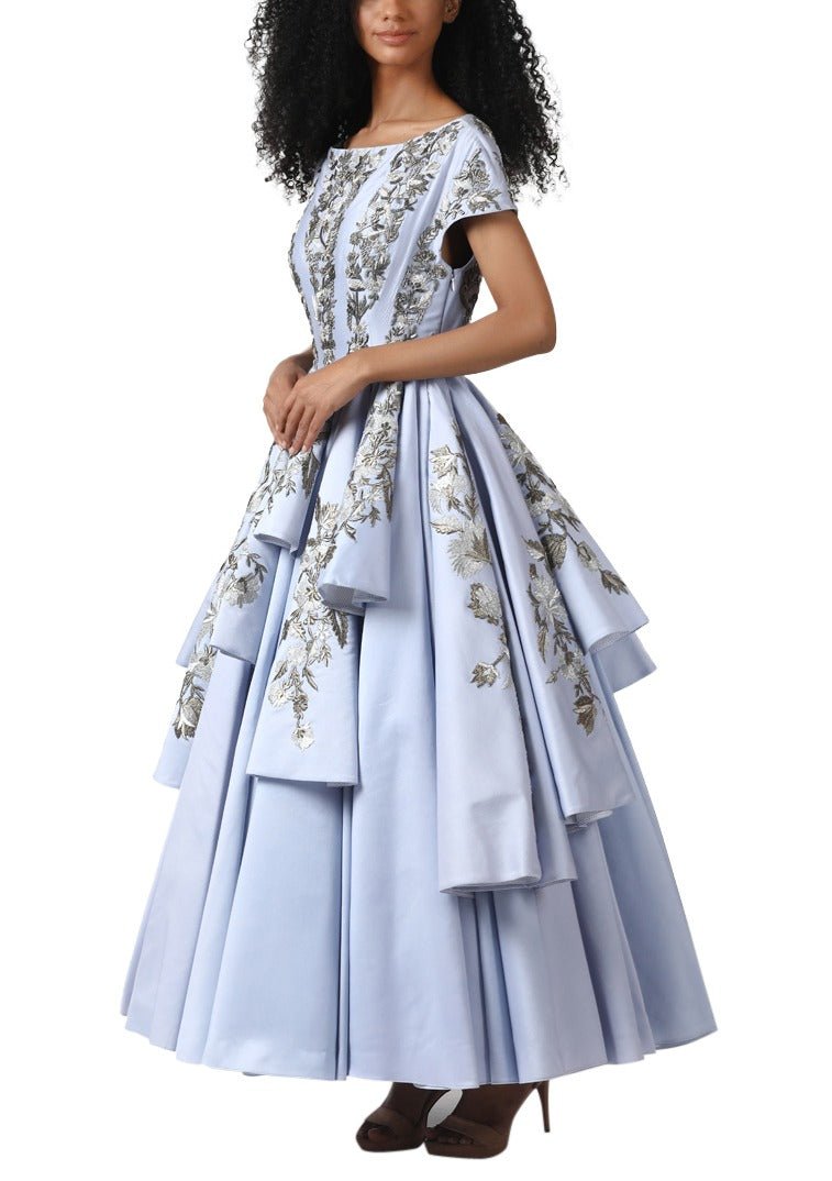 Asymmetrical pleated gown - samantchauhan
