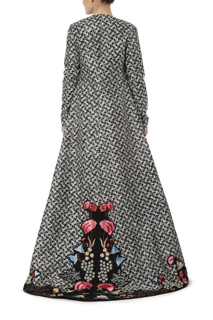 Block printed and embroidered jacket with inner dress - samantchauhan