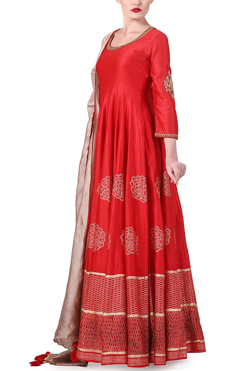 Block - Printed Kurta & Dupatta - samantchauhan