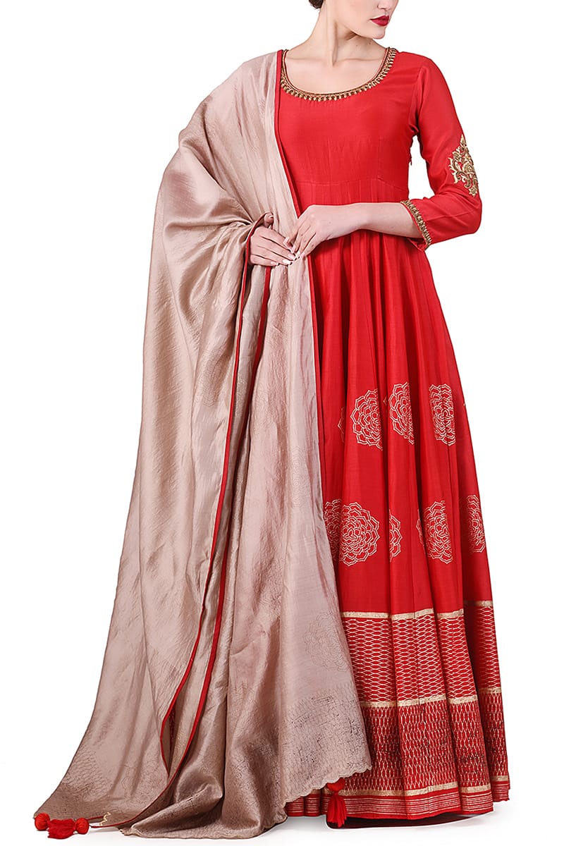 Block - Printed Kurta & Dupatta - samantchauhan