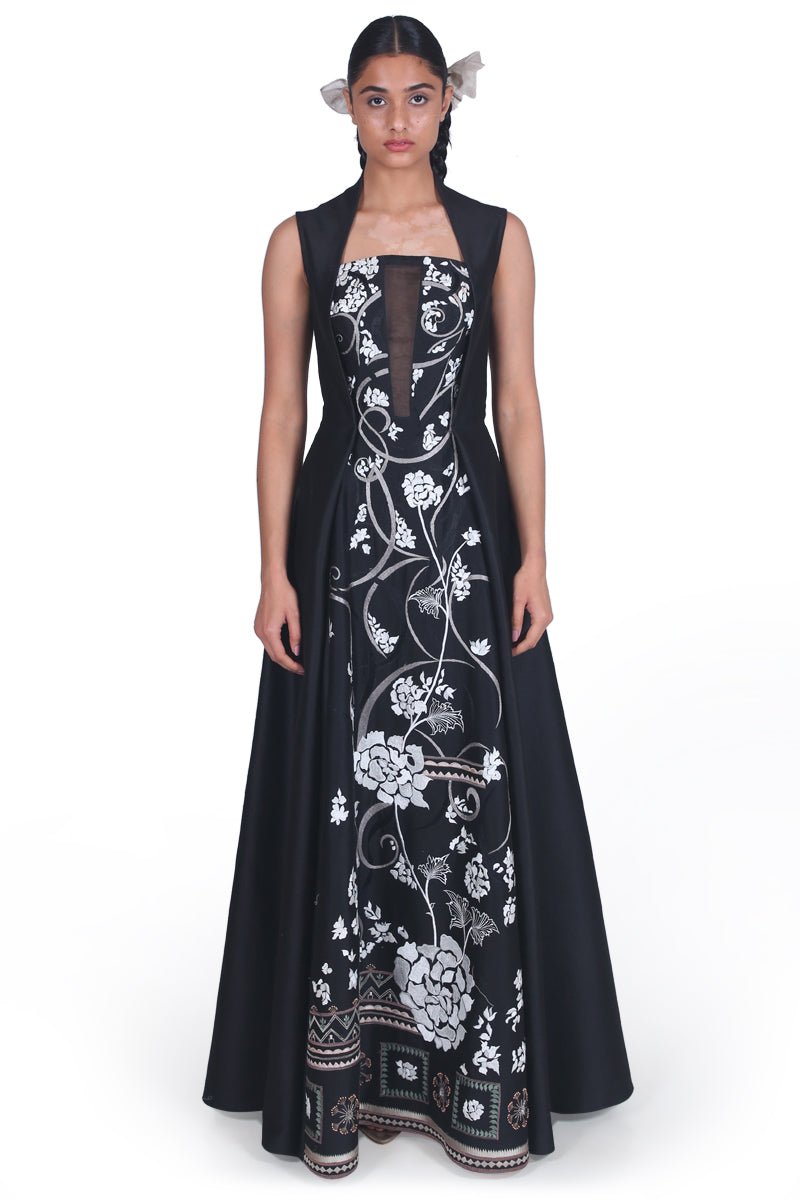 Box pleated gown - samantchauhan