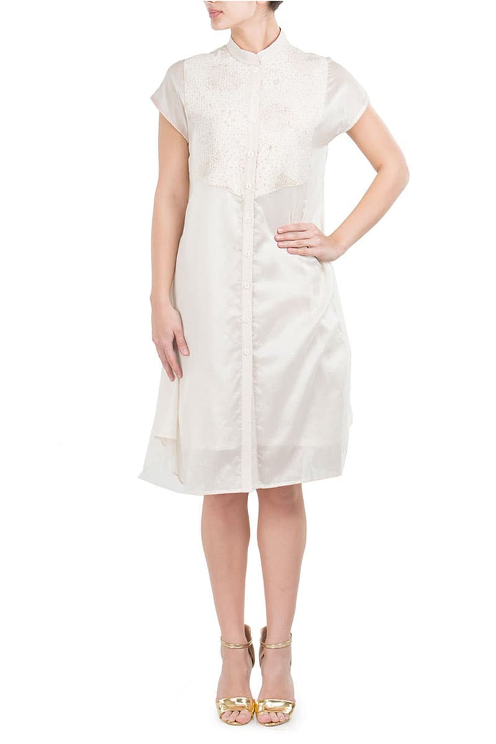 Burnt Effect Shirt Dress - samantchauhan