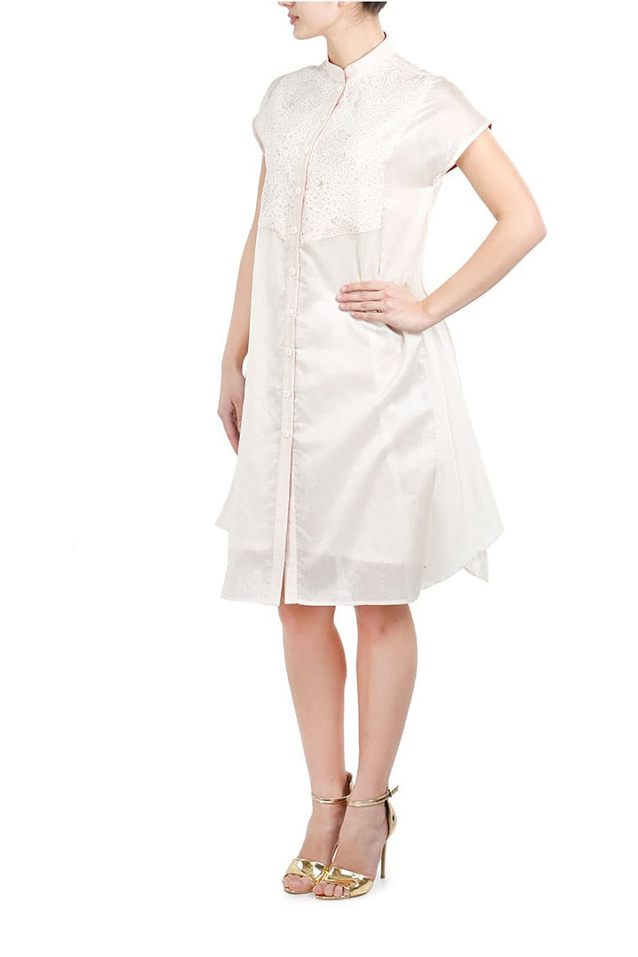 Burnt Effect Shirt Dress - samantchauhan