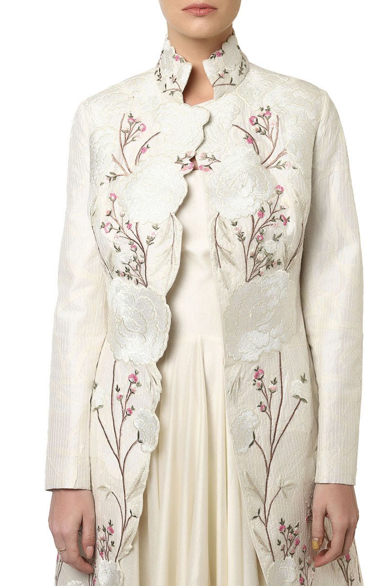 Bustier Ruffle Dress & Jacket - samantchauhan