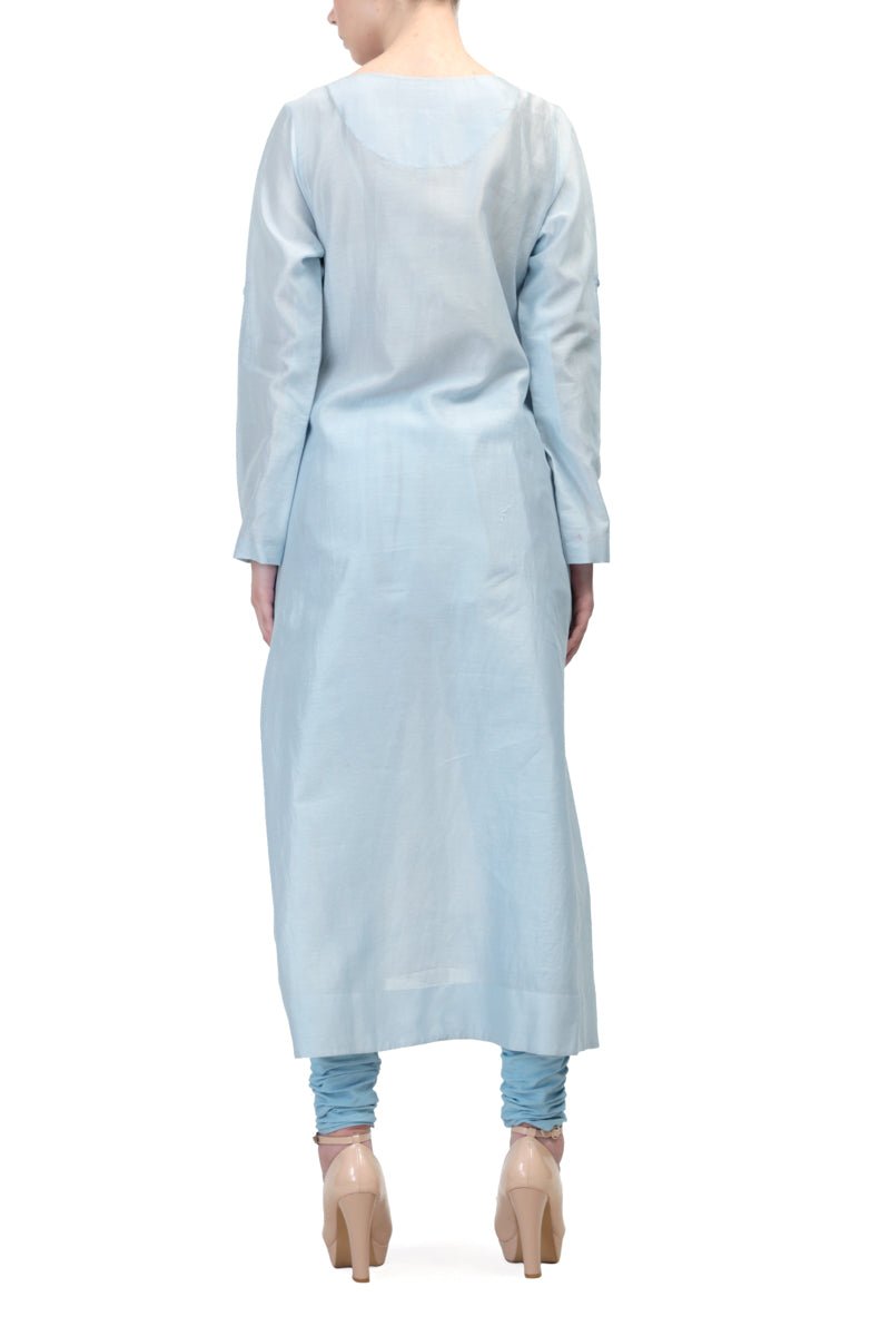 Button Placket Straight Kurta - samantchauhan