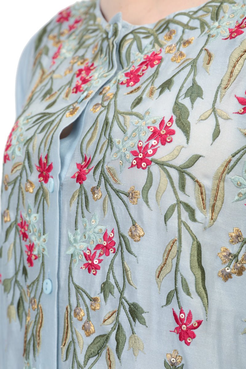 Button Placket Straight Kurta - samantchauhan