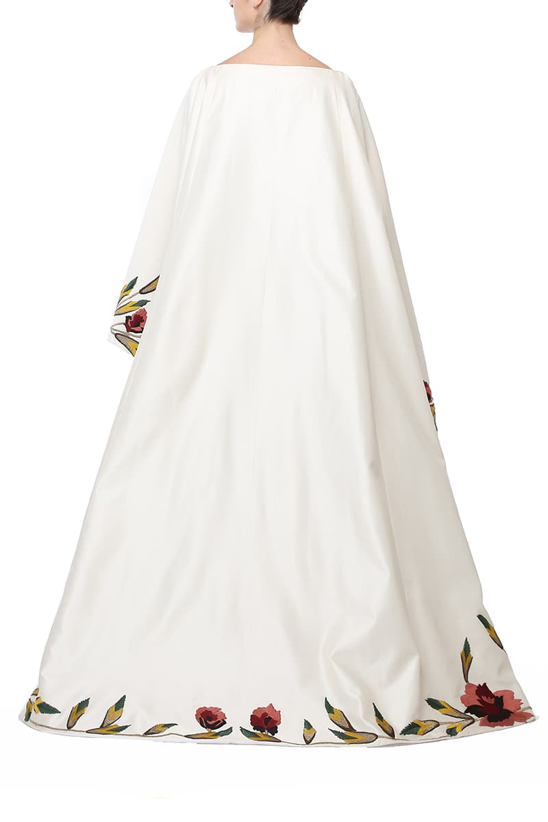 Cape Style Embroidered Gown - samantchauhan