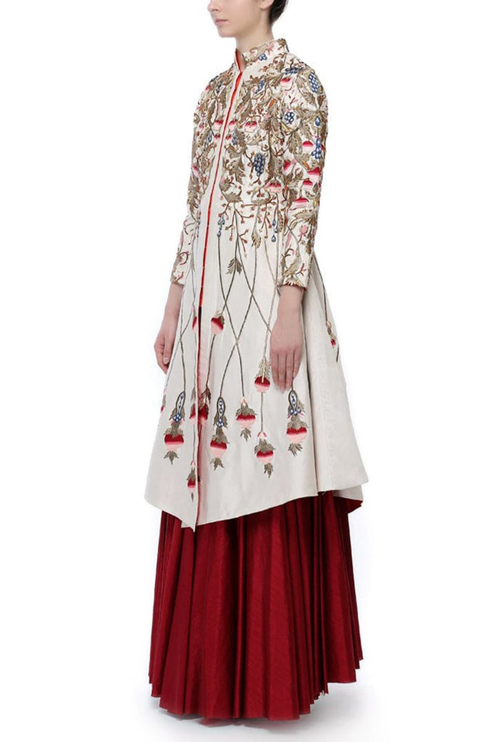 Collared Jacket Kurta &amp; Palazzo - samantchauhan