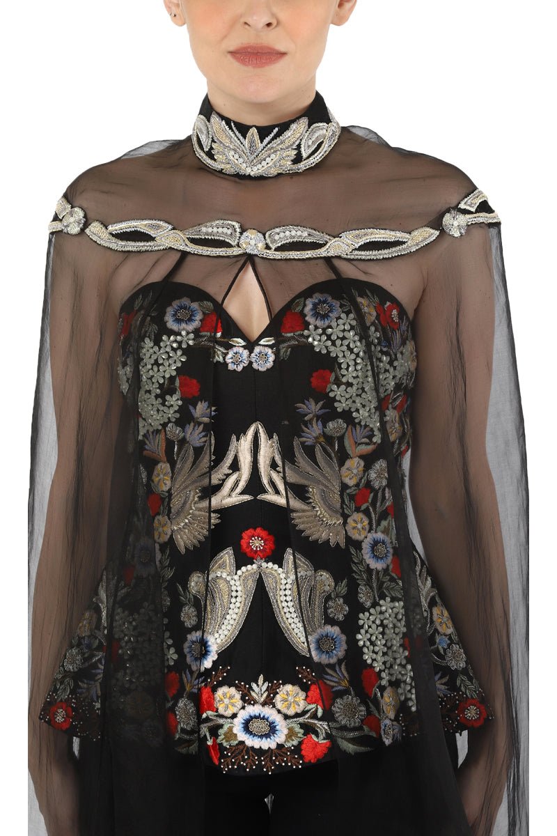Corset & pant along with cape - samantchauhan