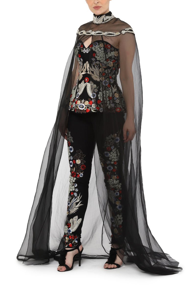 Corset & pant along with cape - samantchauhan