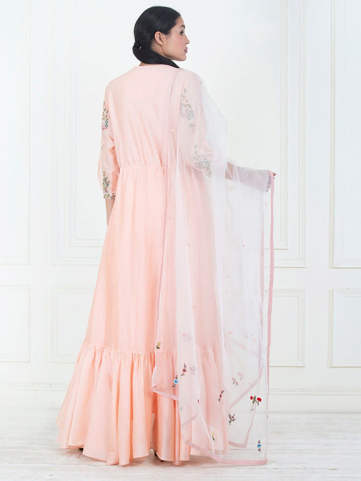 cotton silk anarkali tunic that has an adjustable knot at the waist - samantchauhan Apparel &amp; Accessories
