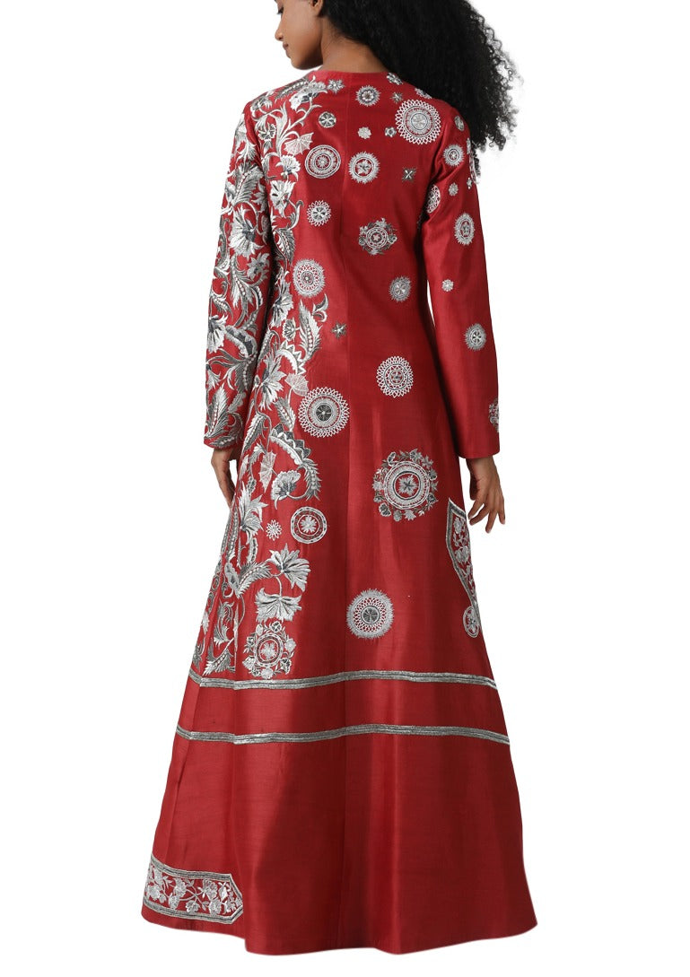 Ethnic & Floral Printed Gotapatti Embroidered Kurta with Pants - Pink –  FASHOR