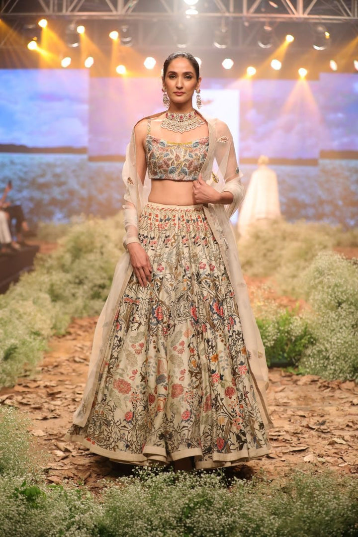 Digital prints lehenga set in cotton silk - samantchauhan Apparel &amp; Accessories
