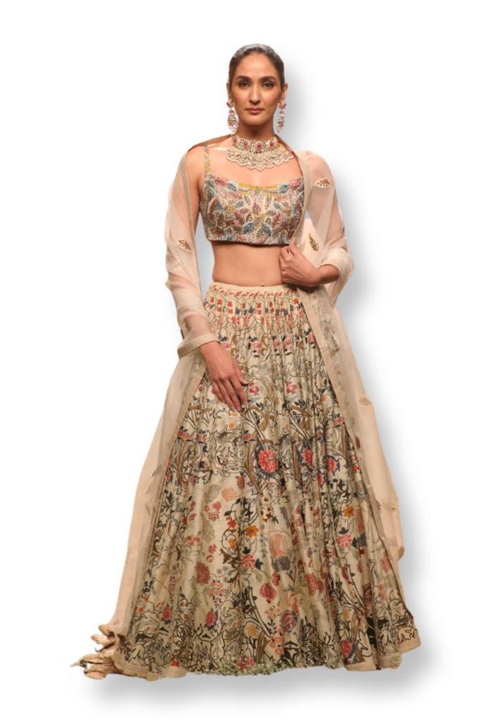 Digital prints lehenga set in cotton silk - samantchauhan Apparel &amp; Accessories