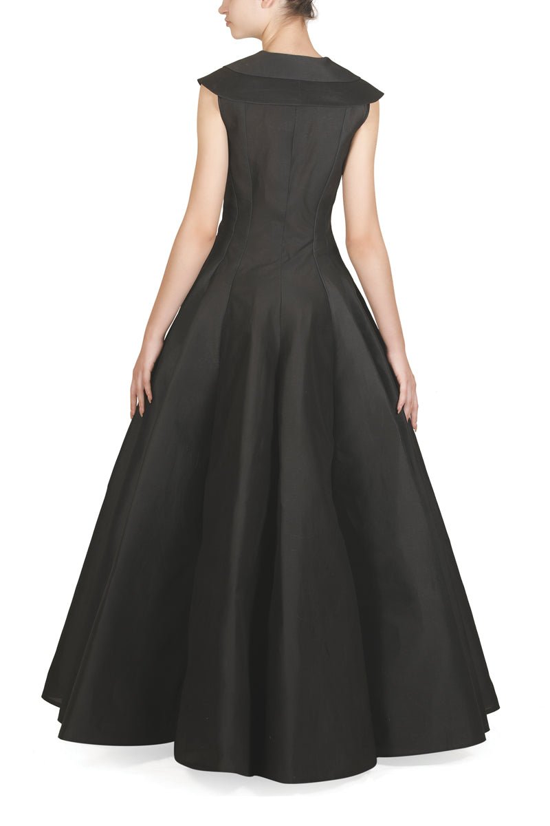 Double Lapel Embroidered Gown - samantchauhan