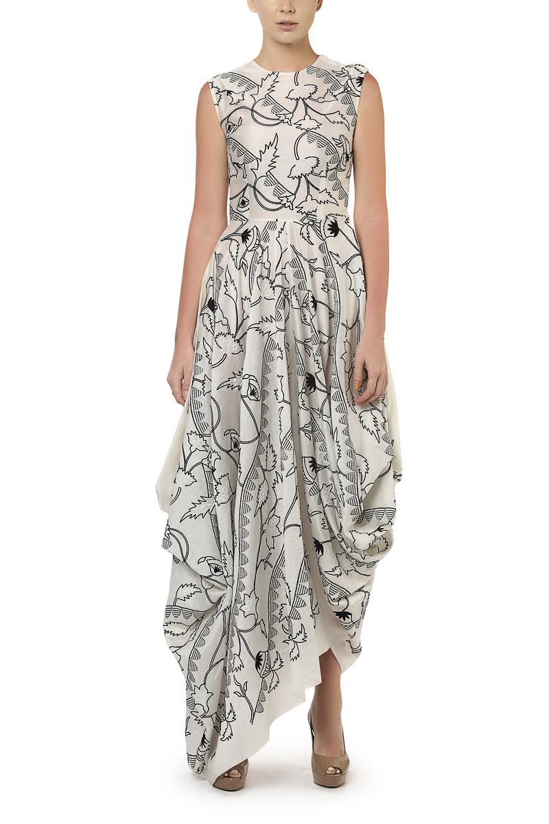 Draped Dress & Long Jacket - samantchauhan