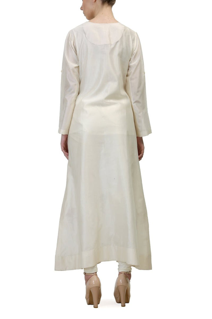 Embriodered Long Kurta - samantchauhan