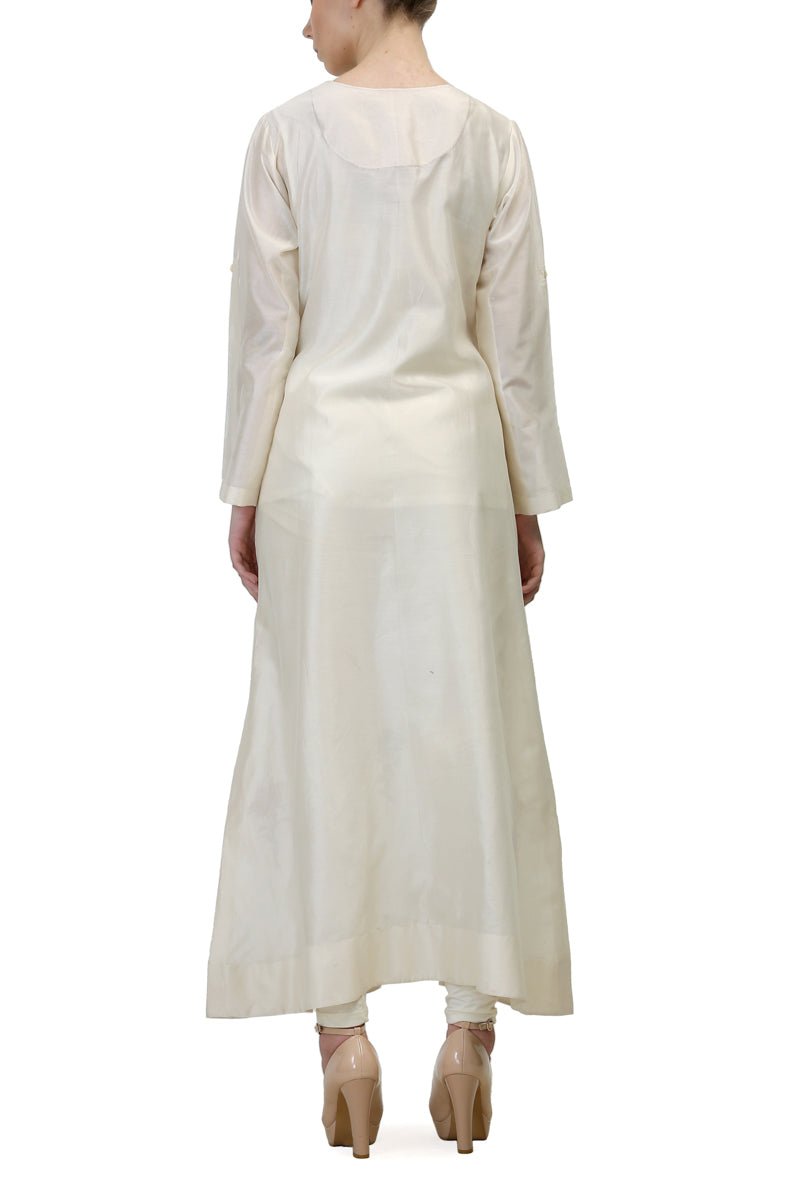Embriodered Long Kurta - samantchauhan