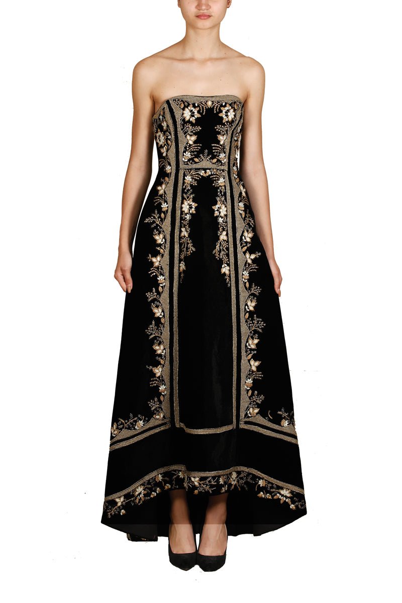 Embroider Bustier Gown - samantchauhan