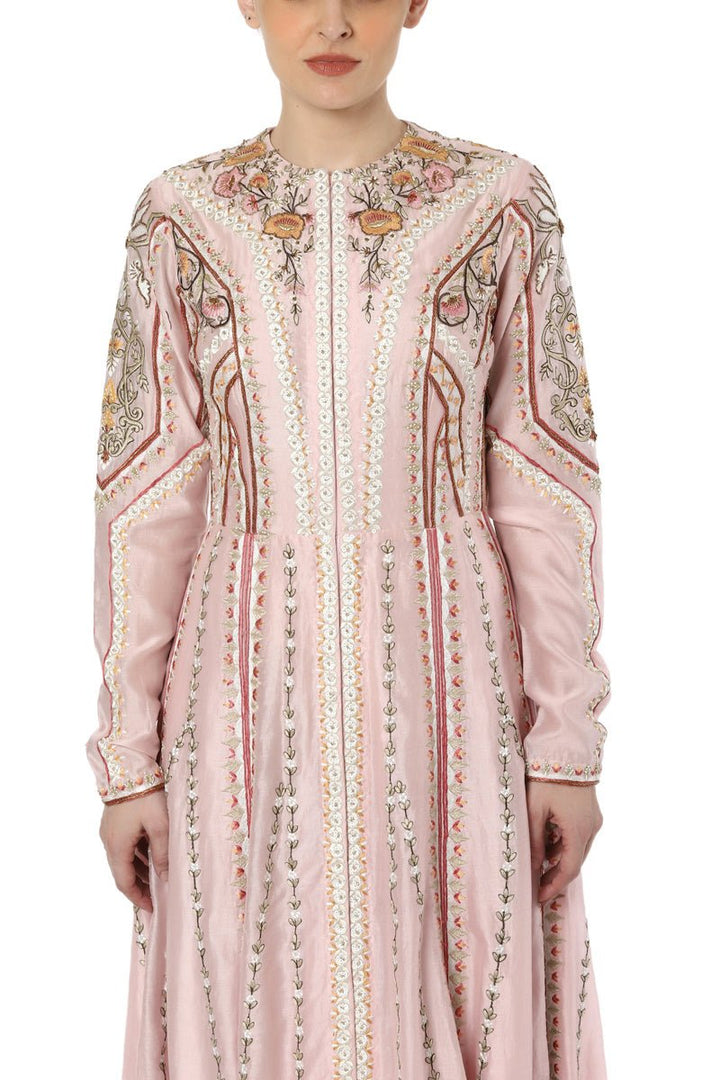 Embroidered A Line Dress - samantchauhan