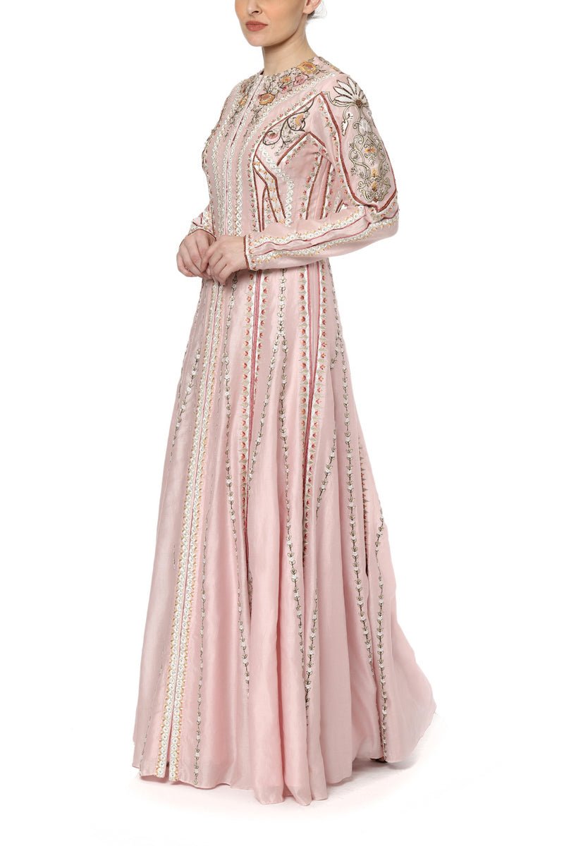 Embroidered A Line Dress - samantchauhan