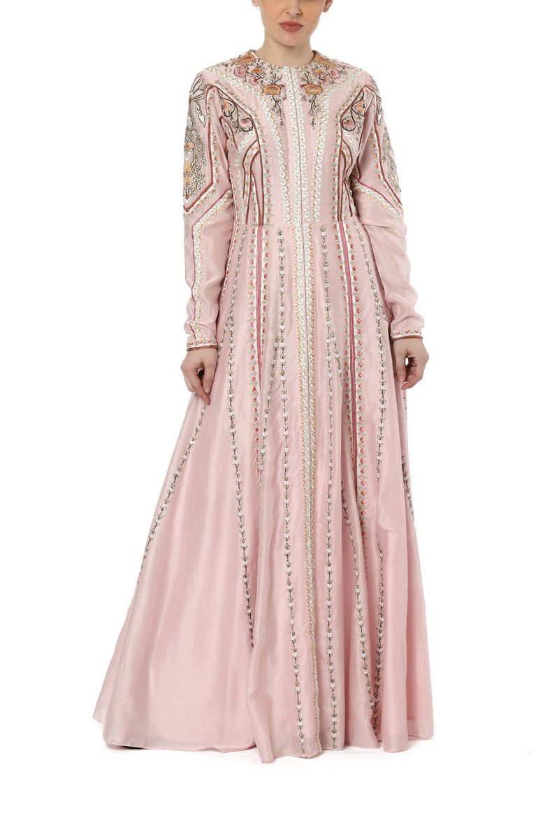 Embroidered A Line Dress - samantchauhan