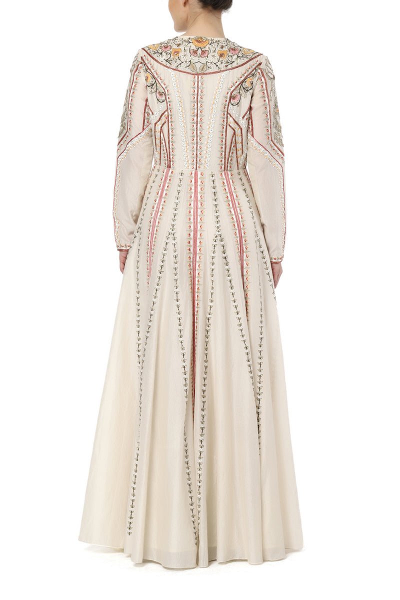 Embroidered A Line Dress - samantchauhan
