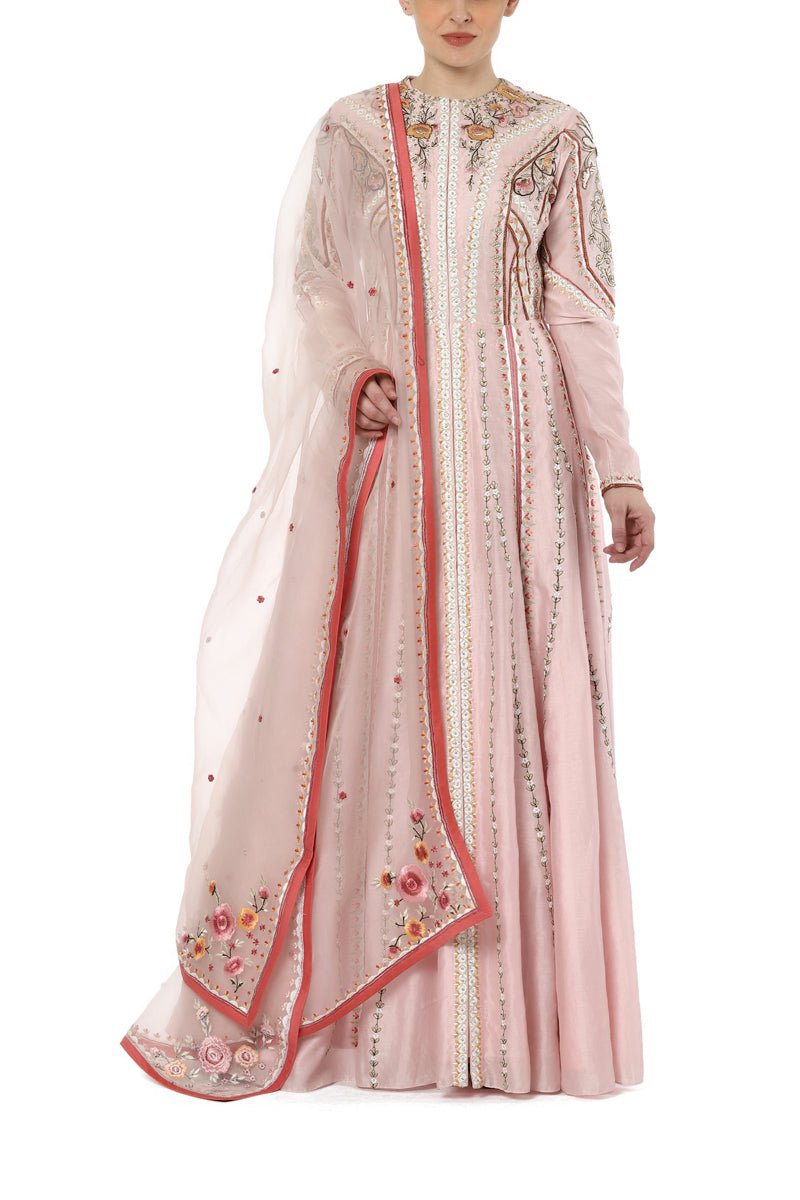 Embroidered A Line Dress - samantchauhan