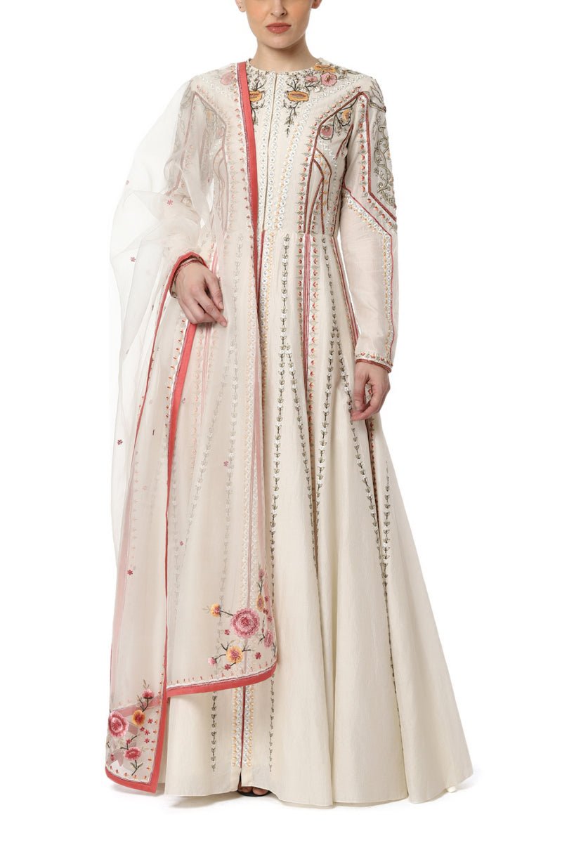 Embroidered A Line Dress - samantchauhan