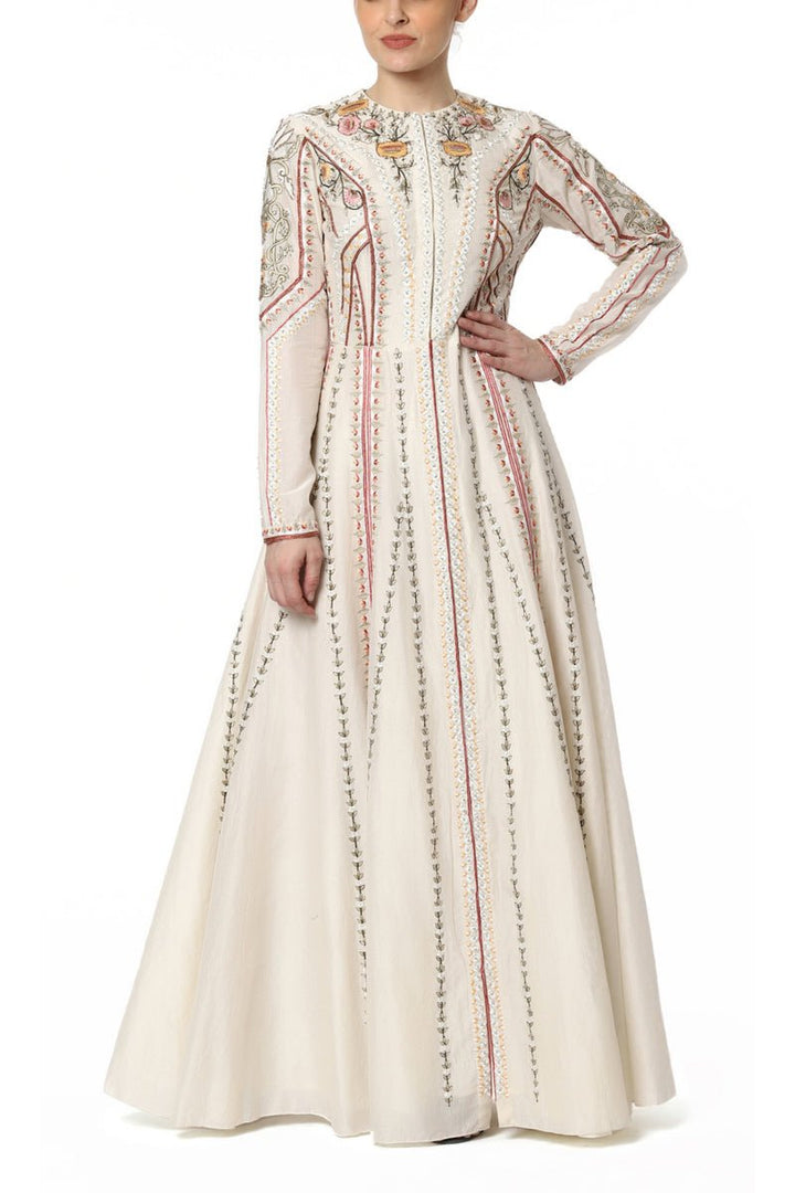 Embroidered A Line Dress - samantchauhan