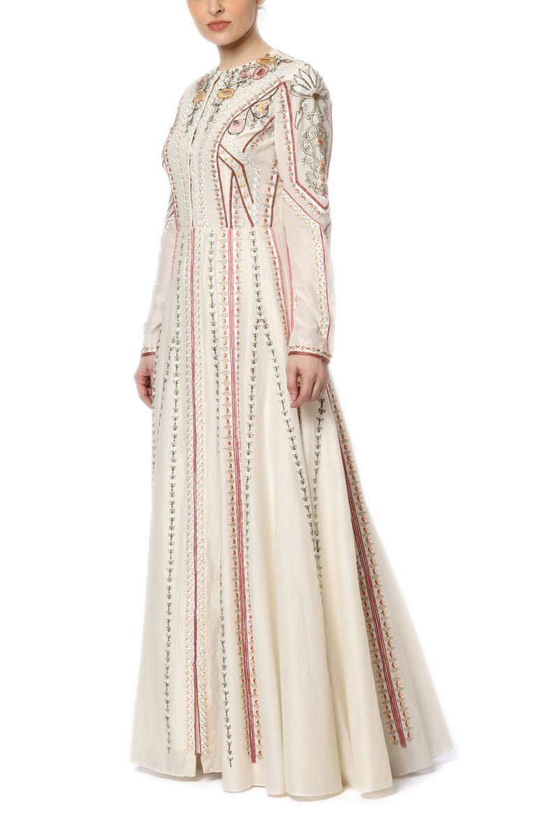 Embroidered A Line Dress - samantchauhan