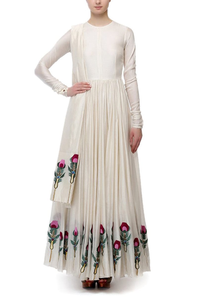 Embroidered anarkali & Dupatta - samantchauhan