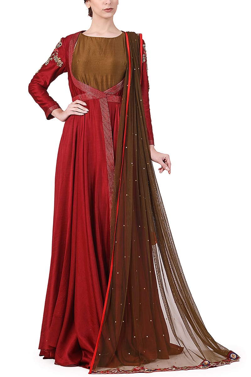 Embroidered Angarkha Kurta - samantchauhan