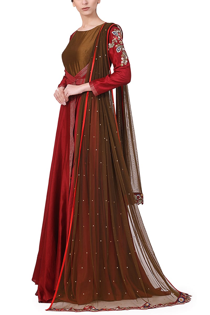 Embroidered Angarkha Kurta - samantchauhan