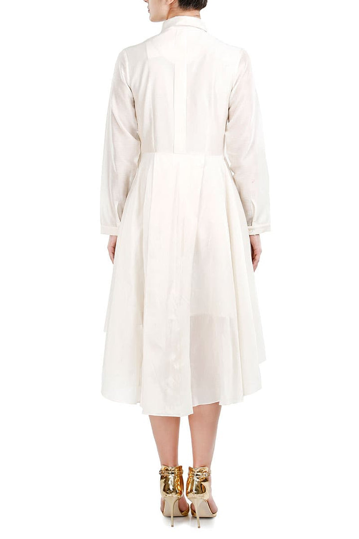 Embroidered Asymmetric Pocket - detailed Dress - samantchauhan