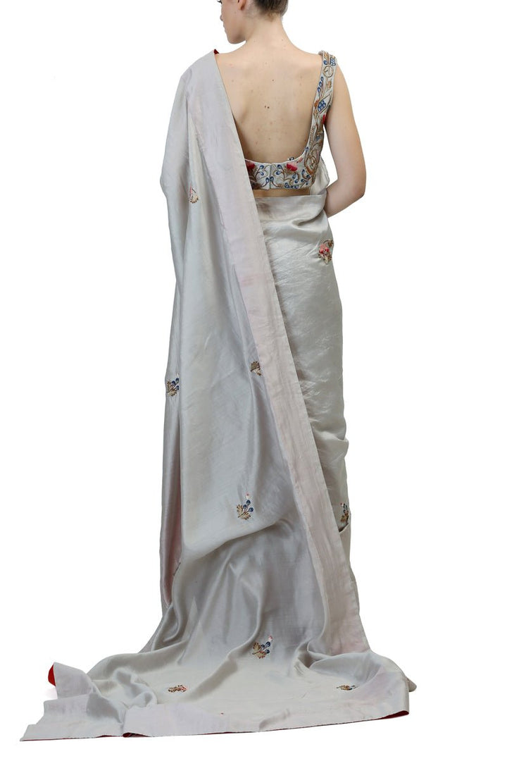 Embroidered Blouse &amp; Saree set - samantchauhan