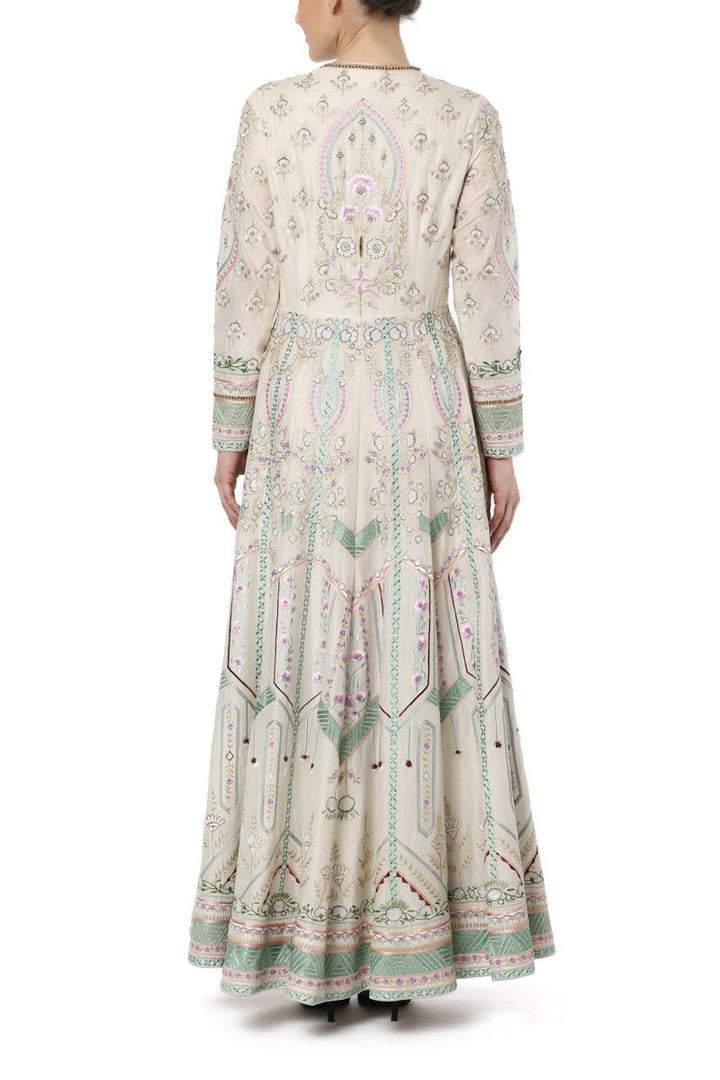 Embroidered Front Open Kalidar Dress - samantchauhan