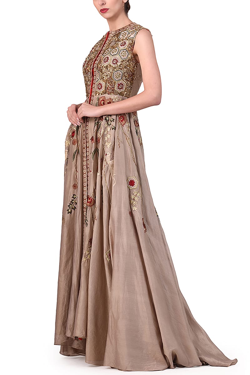 Embroidered Front - Opening Anarkali - samantchauhan