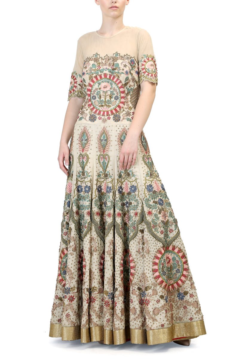 Embroidered Gown &amp; Dupatta - samantchauhan
