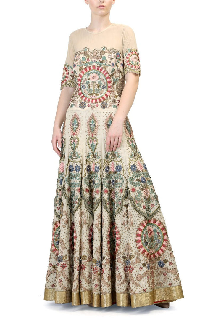 Embroidered Gown &amp; Dupatta - samantchauhan