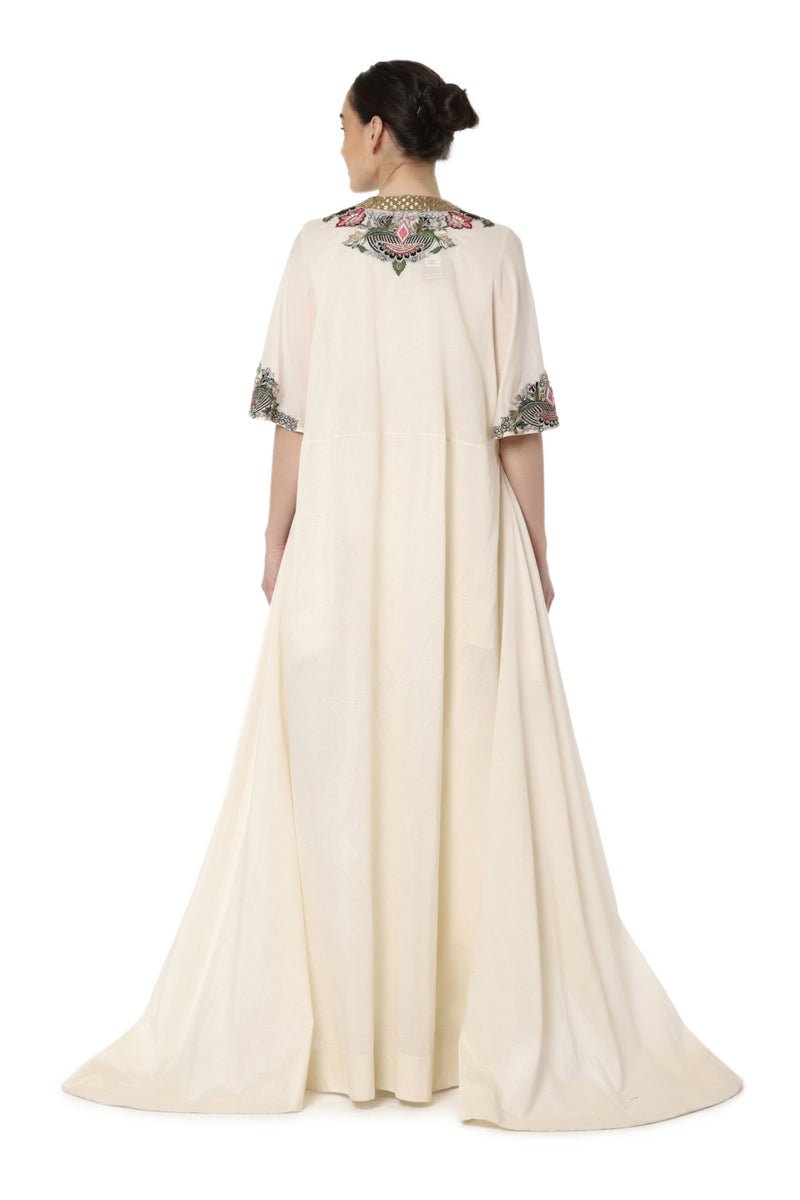 Embroidered High Low Top with Flared Pants - samantchauhan