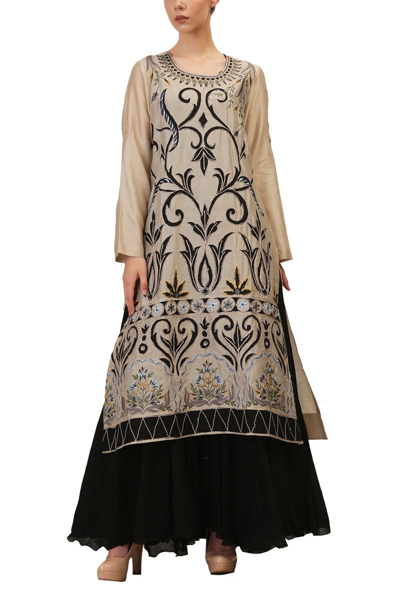 Embroidered Kurta & Inner Slip - samantchauhan