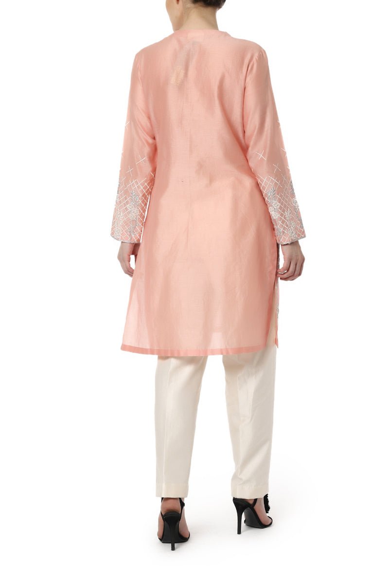 Embroidered Kurta with Chanderi Dupatta - samantchauhan