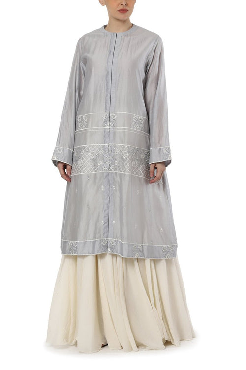 Embroidered Kurta with Slip Dress - samantchauhan