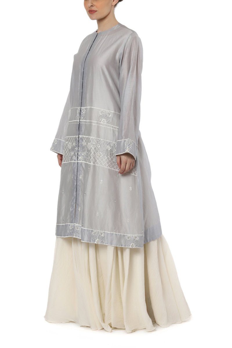 Embroidered Kurta with Slip Dress - samantchauhan