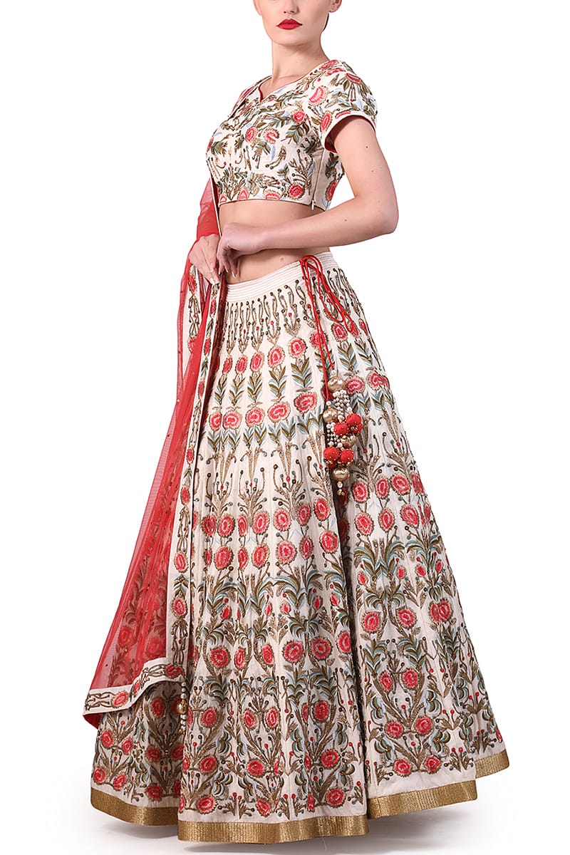 Embroidered Lehenga &amp; Blouse set - samantchauhan