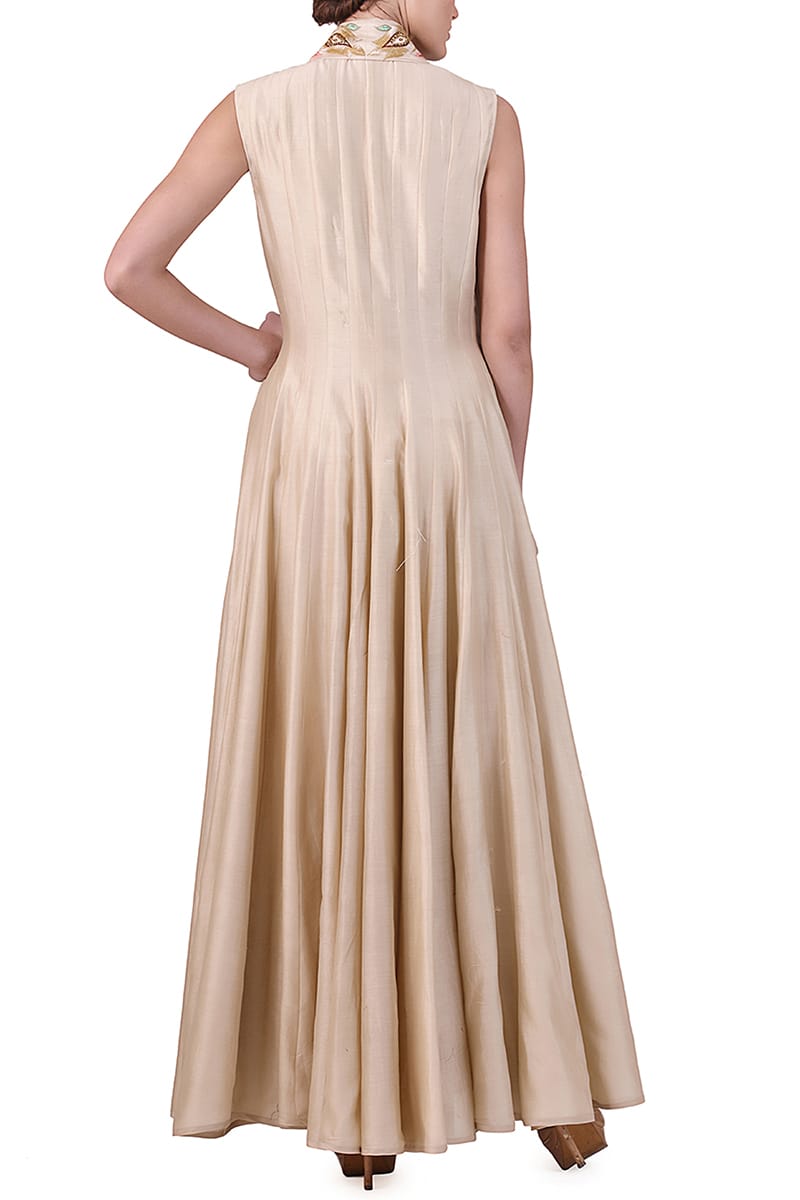 Embroidered Panelled Jacket Gown - samantchauhan