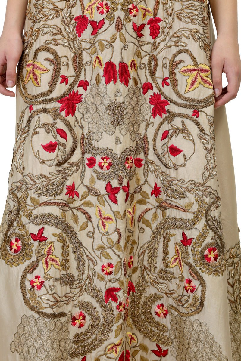 Embroidered Sleeveless Kurta - samantchauhan