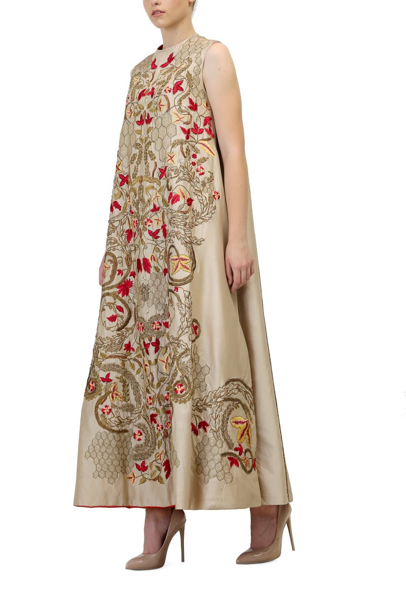 Embroidered Sleeveless Kurta - samantchauhan
