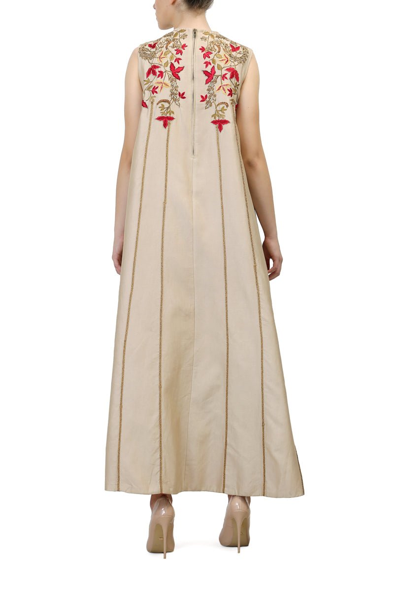 Embroidered Sleeveless Kurta - samantchauhan